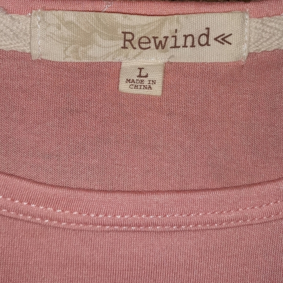 Rewind (Size L) Multimedia Print Short Sleeve Top - Picture 5 of 5